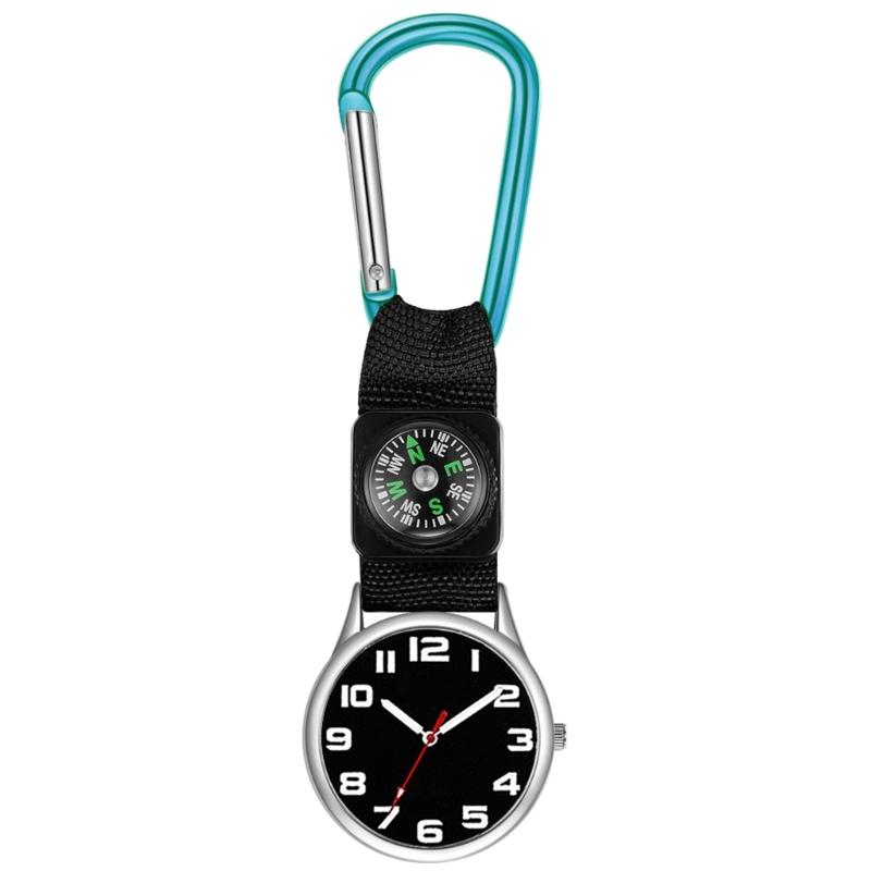 

Nurse Watches Clip on Digital Carabiner Watches with Portable Compass Pocket Carabiner Clip Sports Hiking Watches