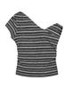 ORDINARY HOLIDAY Scarf Unbalance Sleeveless Top [Gray]