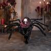Lightweight Pet Cosplay Costume for Halloween Spider Costume Cat Outfit with Skull Face Black Adjustable Suit Pets Holiday Apparel Cats Dogs
