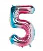 Rainbow Foil Balloon Colorful Helium 100 Number 5