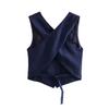 Fashion Style Fall and Winter Women's Clothing Slim Looking Cross Design Vest