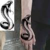 1 Sheet Scary Skull Grim Reaper Temporary Tattoos For Men Women Hand Arm Forearm, Realistic Fake Tattoo Sticker Halloween Tatoos
