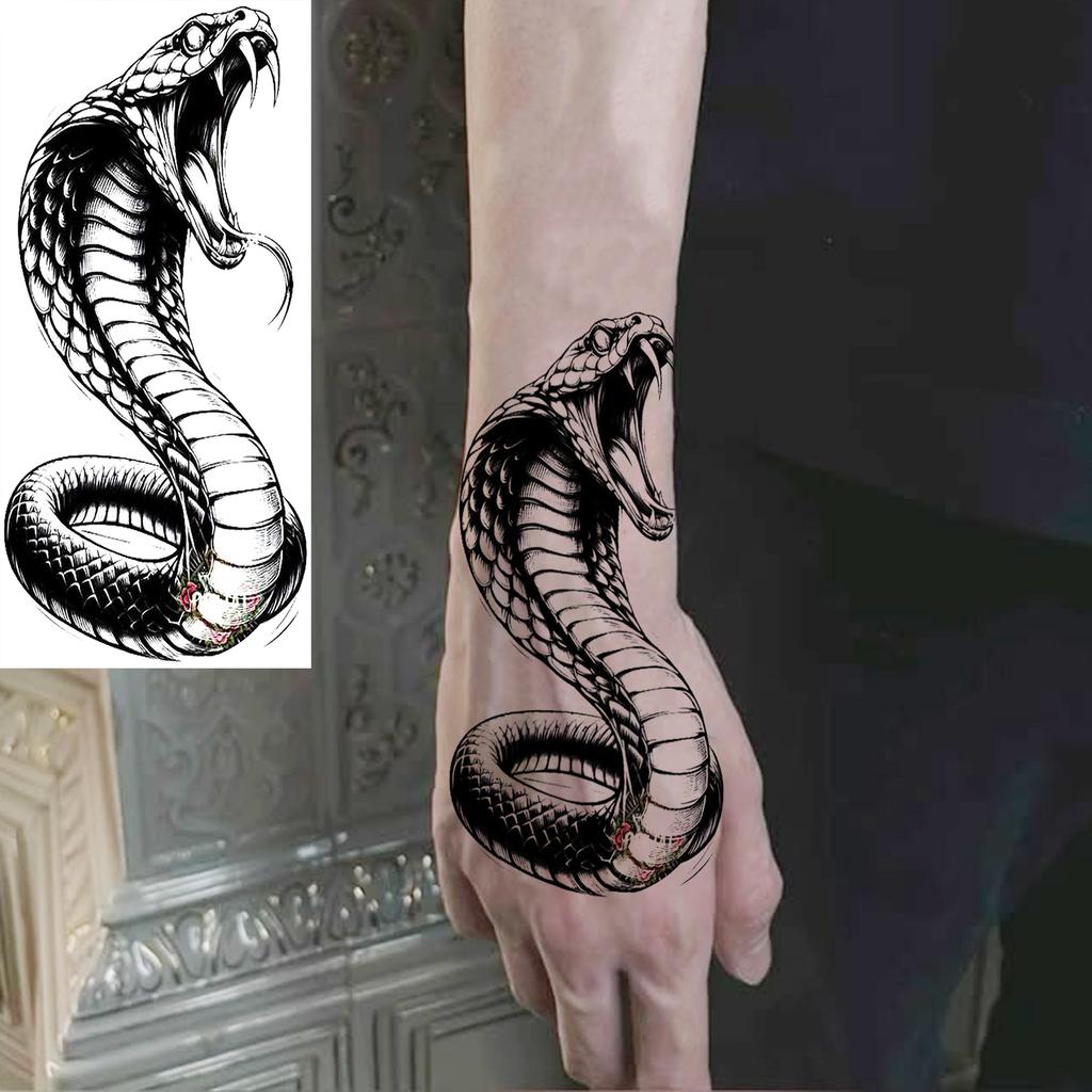 1 Sheet Scary Skull Grim Reaper Temporary Tattoos For Men Women Hand Arm Forearm, Realistic Fake Tattoo Sticker Halloween Tatoos