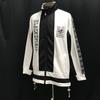Schwarze Gang Street Style Trikot Reißverschluss Jacke Weiß Schwarz Herren M Stadion Pullover(GEBRAUCHT)