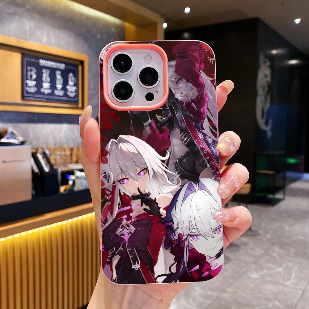 HSR Thelema Jelly Double layer Pink Mobile Phone Case for iPhone 17 16 15 14 13 12 11 Air Pro Max Plus Protective