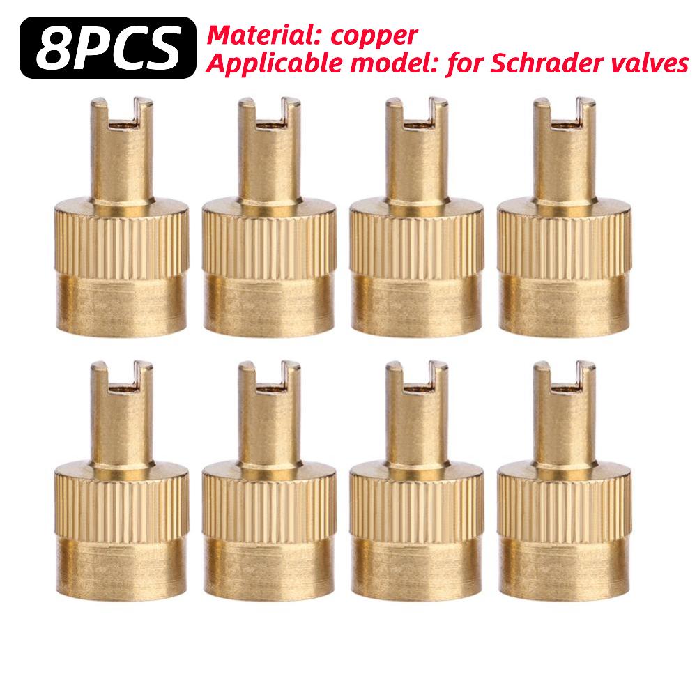 

8/40/80 шт. Практичные медные профессиональные колпачки для штока клапана с прорезями, защитная крышка для клапана Schrader для автомобиля, мотоцикла