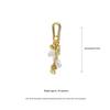 Gold-Plated Ladybug Charm Keychain - Creative, Rich Design with Pendant Ball