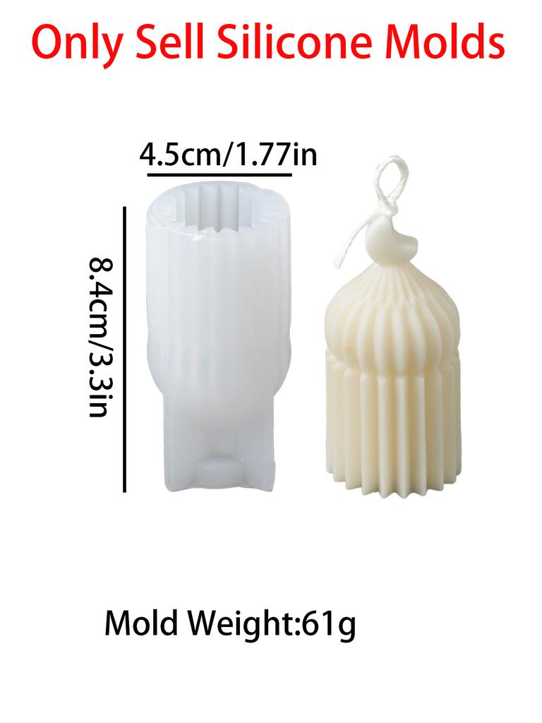 Ramadan Decor Pillar Candle Silicone Mold Islamic Muslim Cylindrical Stripe Candle Mould Soy Wax Molds Eid Mubarak Home Decor