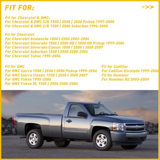 LED Door Courtesy Lights For 1995-2007 Chevy C/K Silverado Tahoe GMC Sierra EOA