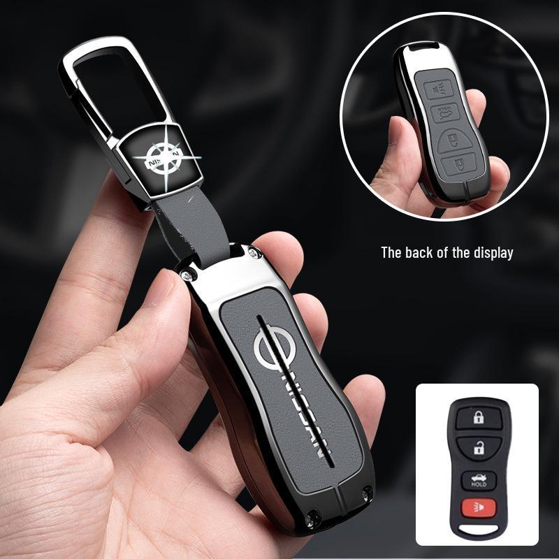 Metal Keychain Cover for Nissan Qashqai, X-Trail, Tiida, Kicks, Murano, Sylphy, Terra
