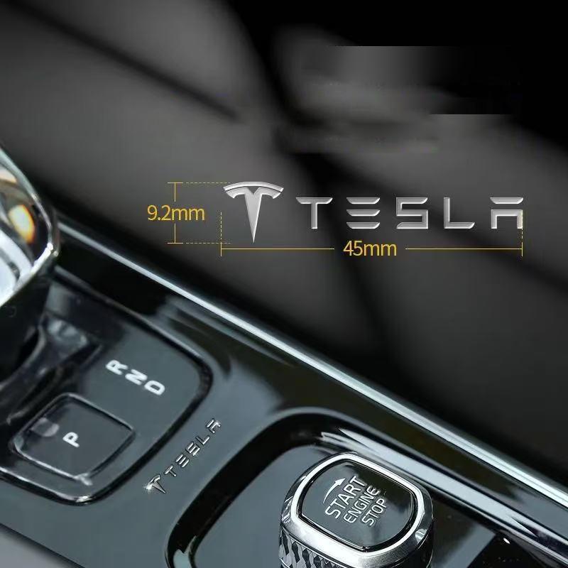 

For Tesla SpaceX Model 3 Highland 2023 Model S X Y P75D P85D P90D Car Interior Decals Emblem Sticker Decoration Accessories 2Pcs