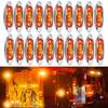 20x Amber 3-LED 4" Side Waterproof Marker Lights Truck Clearance Trailer Light