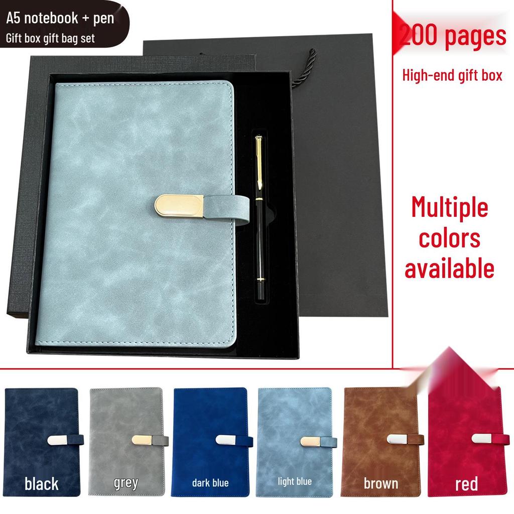 Korean Style Leather Cover Creative Diary Notebooks - Set of 5