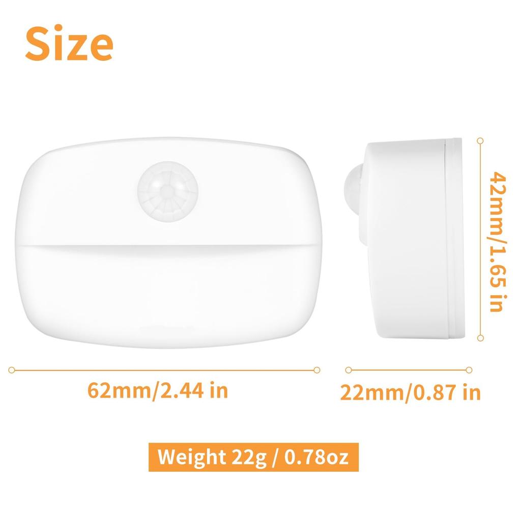 Motion Sensor Night Light,Battery Operated LED Closet Light,Stick-On Wireless Stair Step Lights,Hallway Bathroom Kitchen Cabinet