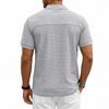 Men's Breathable Waffle Knit Polo Shirt Short Sleeve Button Placket Chest Pocket Loose Fit Summer Tops
