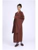 Haiqing Zen Monk Robe - Unisex, Linen, Coffee Color, All-Seasons Meditation Coat