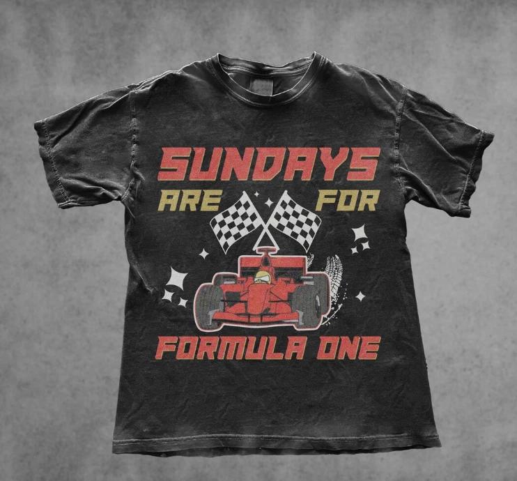 

Vintage Sundays Are For F1 T-Shirt, formula 1 shirt, F1 Merch, Aesthetic F1 Gift S