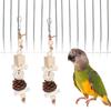 2Pcs Pet Bird Parrot Toy Loofah Sepak Takraw Pine Cone Artificial Hide Rope Non Staining