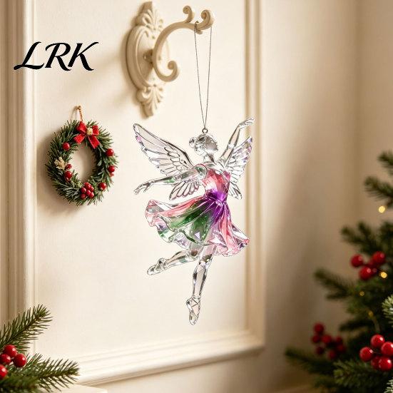 Fence Branch Decorations 2Pcs Glitter Ballet Girl Keychain, 2D Acrylic Hanging Pendant for Bag Backpack, Sparkling Personalized Gift Ideas Dancer Car