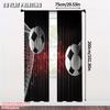 Flat Printing Curtains Soccer Balls Goal Net Image Polyester Without Electricity Versatile Use Holiday Family Set Of 2 Made