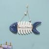 New Popular Nautical Beach Style Wood Home Wall Decoration Welcome Board Mediterranean Style Fishbone