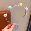 2026 Spring-Summer Girls' Hair Hoops & Bands: Mesh Balls, Plaid Pattern,Bright,Ideal for Braids, Energetic Teen Hair Accessories