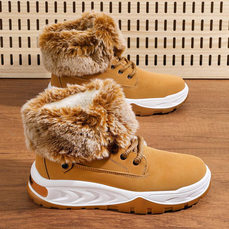 Men's High-top Outdoor Boots Large Size Hiking Boots Plush Warm Russian Winter Boots Men's Snow Boots