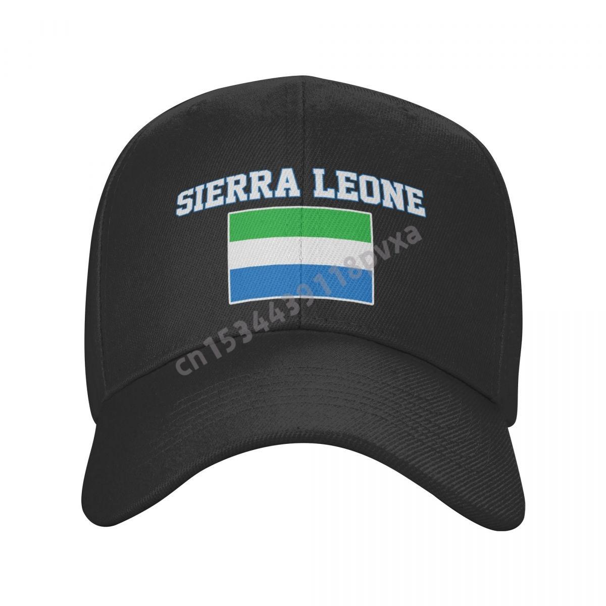 

Бейсбольная кепка с флагом Сьерра-Леоне. Фанаты Сьерра-Леоне. Карта страны. Козырек от солнца с козырьком. Регулируемые уличные кепки для унисекс, WoUnisex.
