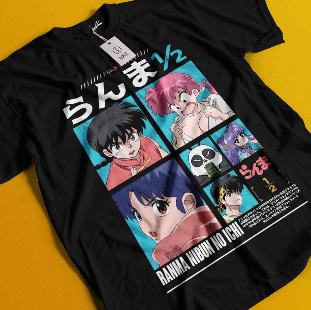 

Футболка Ranma 1/2 Шампунь Румико Футболка Аканэ Футболка Вайфу Аниме Девушка Унисекс Футболка M