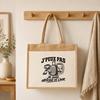 Sac cabas - PLANETEE - J'peux pas minimaliste - Toile de jute et coton - Anses en coton - 21 L
