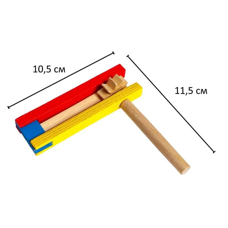 1Pc Wooden Clapper Kids Rhythm Wood Percussion Instrument Long Handle Castanet For Children Educational Musical Instrument