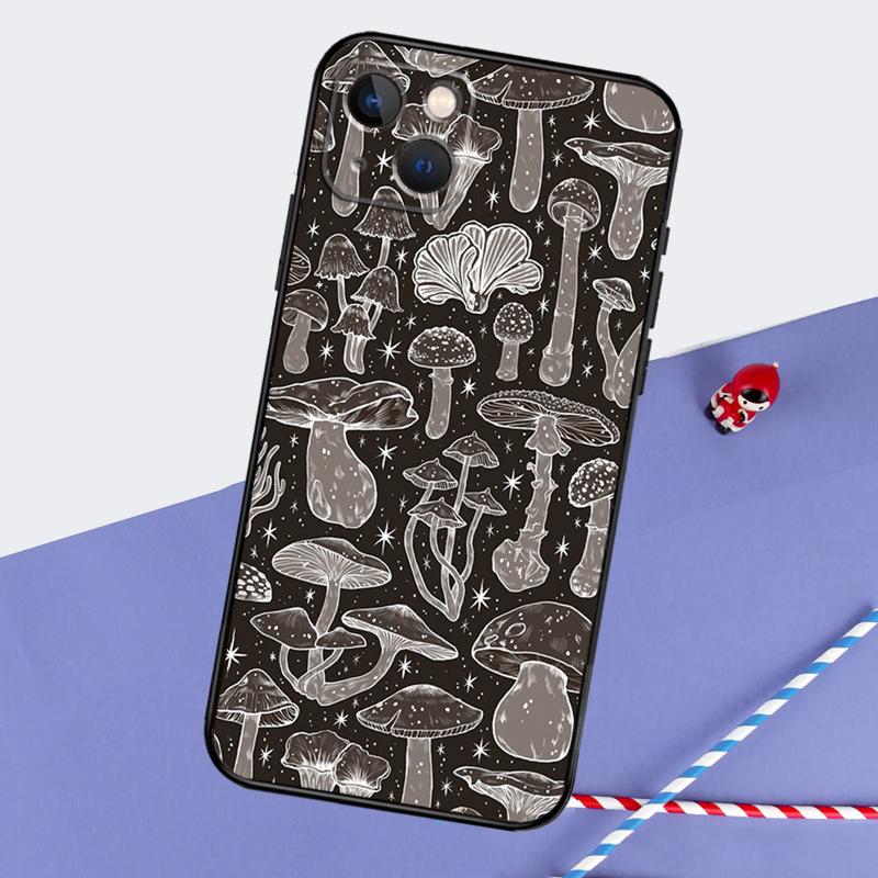 Cottagecore Frog Mushroom Moon Witchy Phone Case For iPhone 16 Pro Max 11 13 14 15 Pro Max 12 Mini XR 16 15 Plus 16e Back Cover