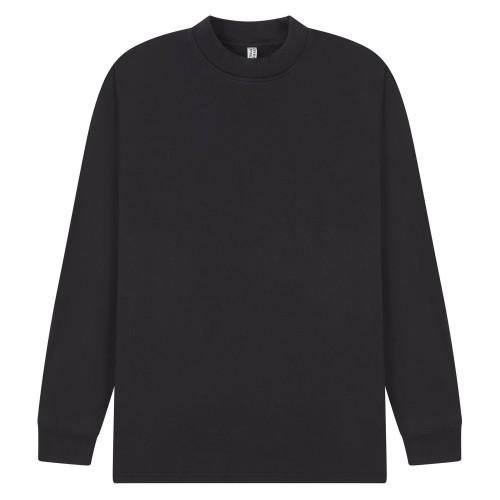 Casual Classics Mens Acid Wash Combed Ringspun Cotton Extended Neckline Tall Oversized Long-Sleeved T-Shirt