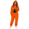 Damen Halloween Print Flanell Strampler für Loungewear und
