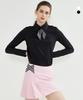 DUVIK Women'S Wide Collar Basic Long Sleeve T-Shirt Dc3Wts002