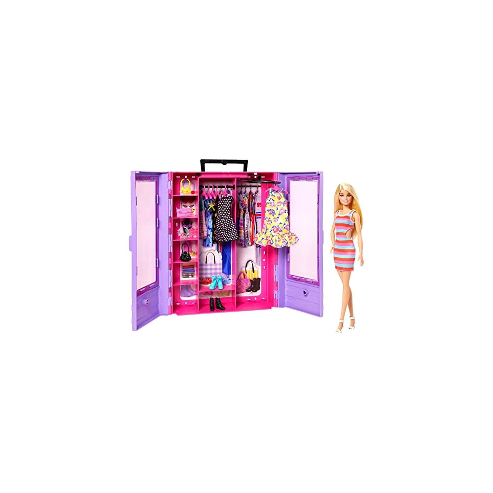 

Barbie Barbie and Purple Closet Doll and Fashion Set with Accessories for Ages 3 and Up