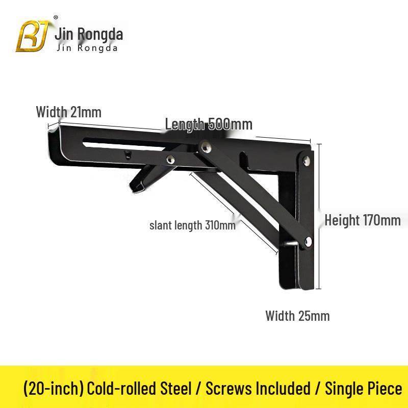 Stainless Steel Foldable Triangle Shelf Bracket Wall-Mounted Storage Rack