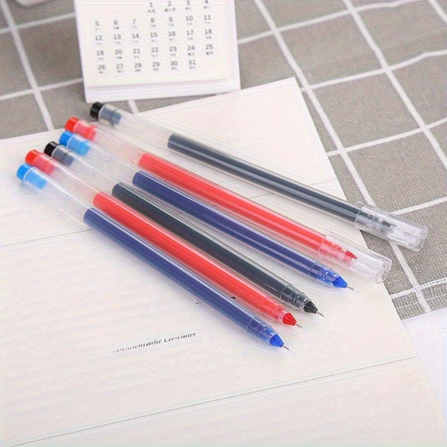 2Pc 0.5mm large capacity giant writing gel pen black needle tube signature pen creative stationery exam water-based pen