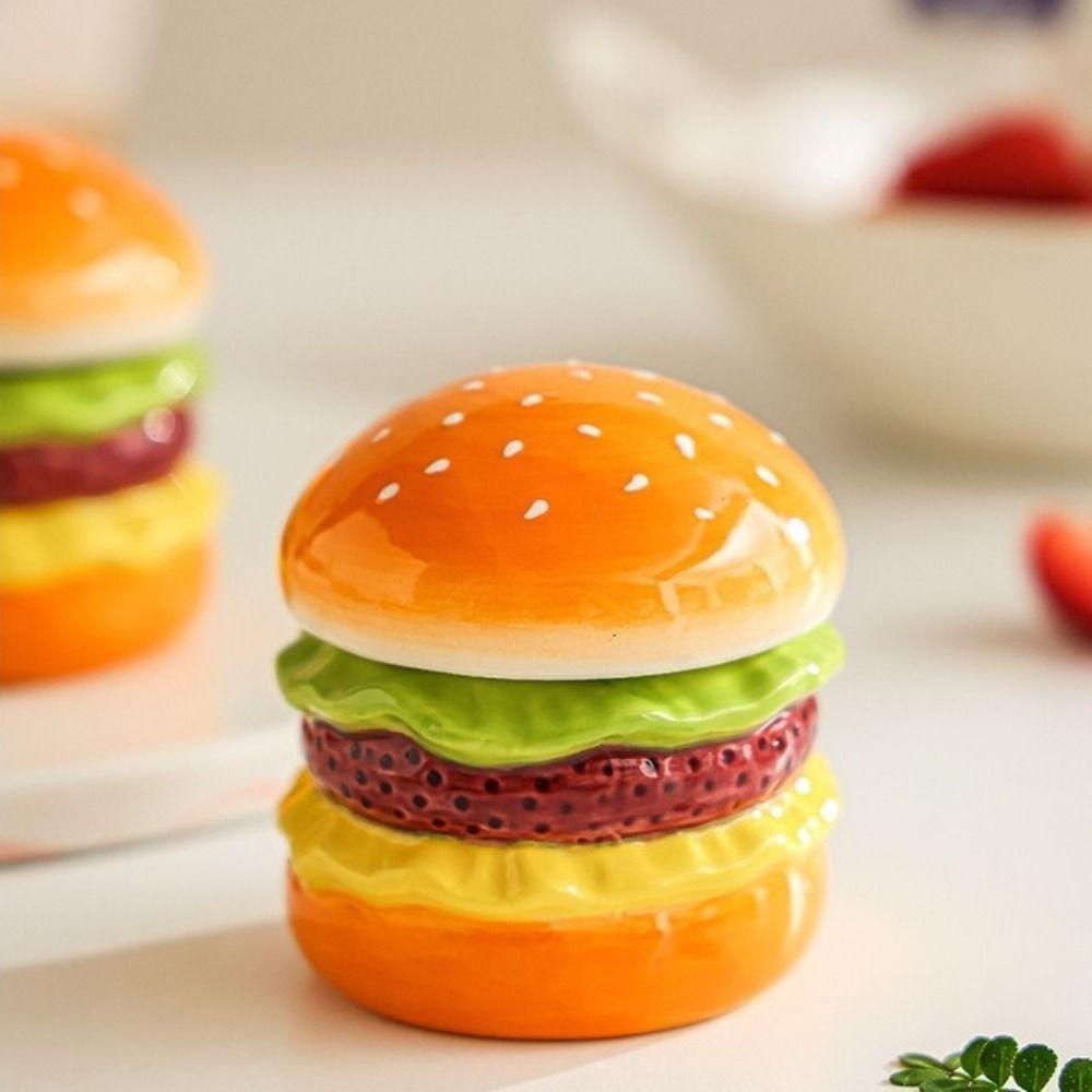 Dust-proof Toothpick Jar Decorative Cotton Swab Storage Box Hamburger Toothpick Holder  Bedroom