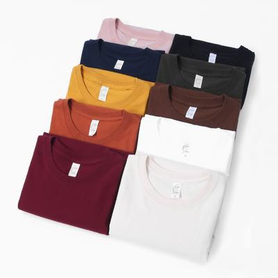 230g Cotton Blank T-shirt Men and Women Loose Casual Thick Round Neck Pure White Short Sleeves