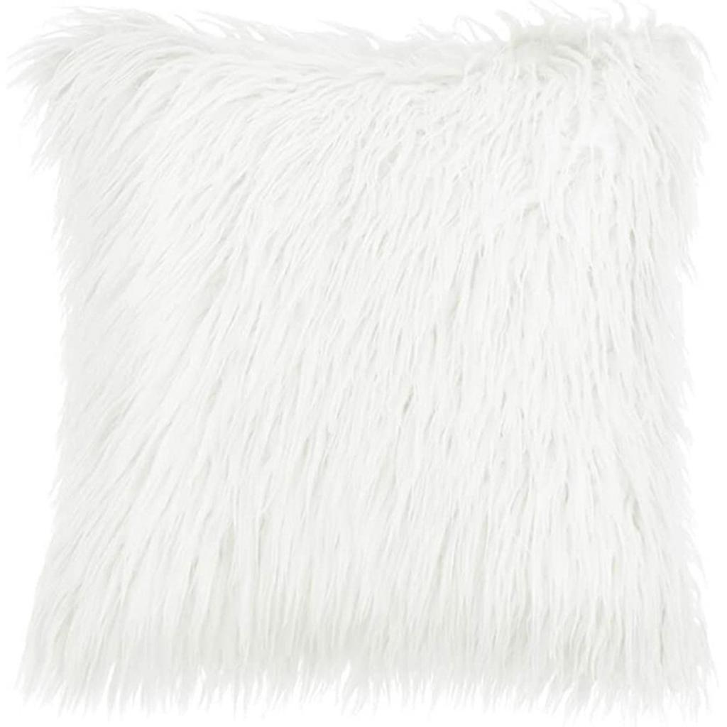 Soft Long Fur Fluffy Sofa Pillowcase Plush Square Luxury Cushion Cover Ins Home Room Decorative Winter Pillow Cover 45x45cm