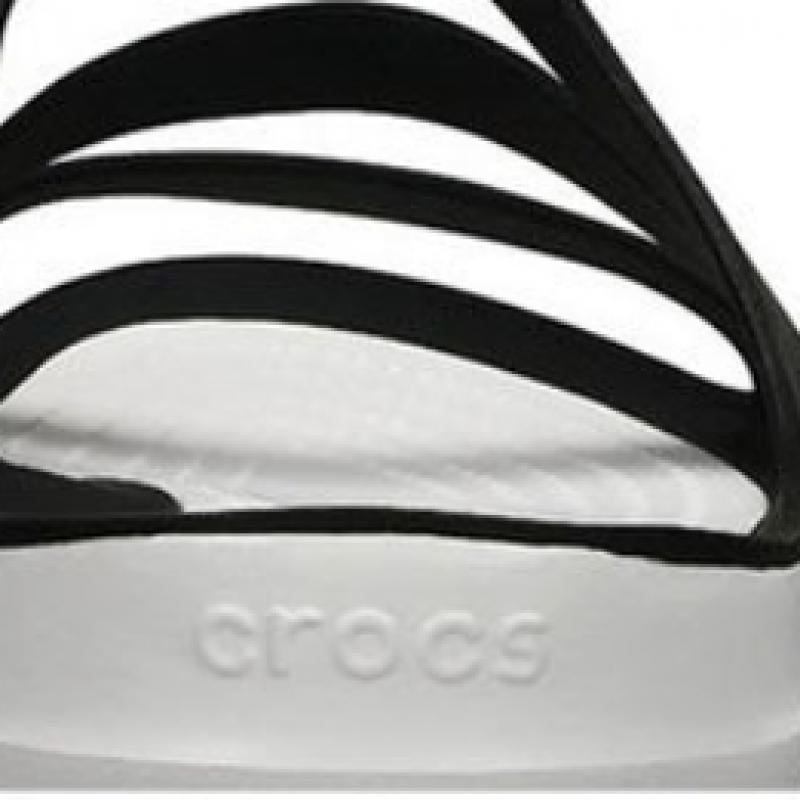 Crocs Womens Swiftwater Sandals Black White 203998 066