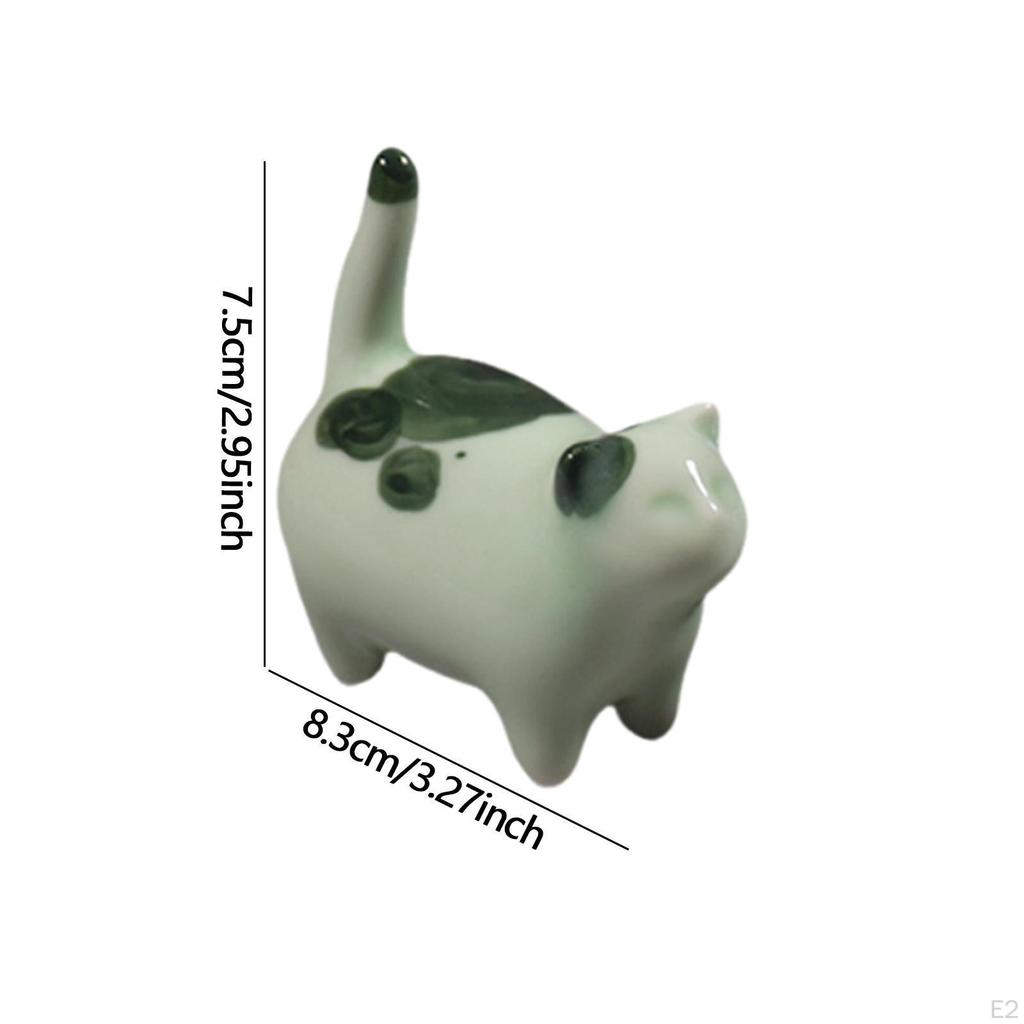 Handcrafted Cat Ornament for Tea Ceremony Kung Fu Pet Gift Desk Lovers