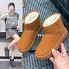 Women's Large Size Soft Sole Winter Warm Fur Snow Boots Padded Lined Ankle Boots Anti-slip Hiking Casual Sports Cotton Boots