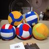 Modern Geometric Volleyball Pillow With Plush Cover For Office And Dorm Room Decor