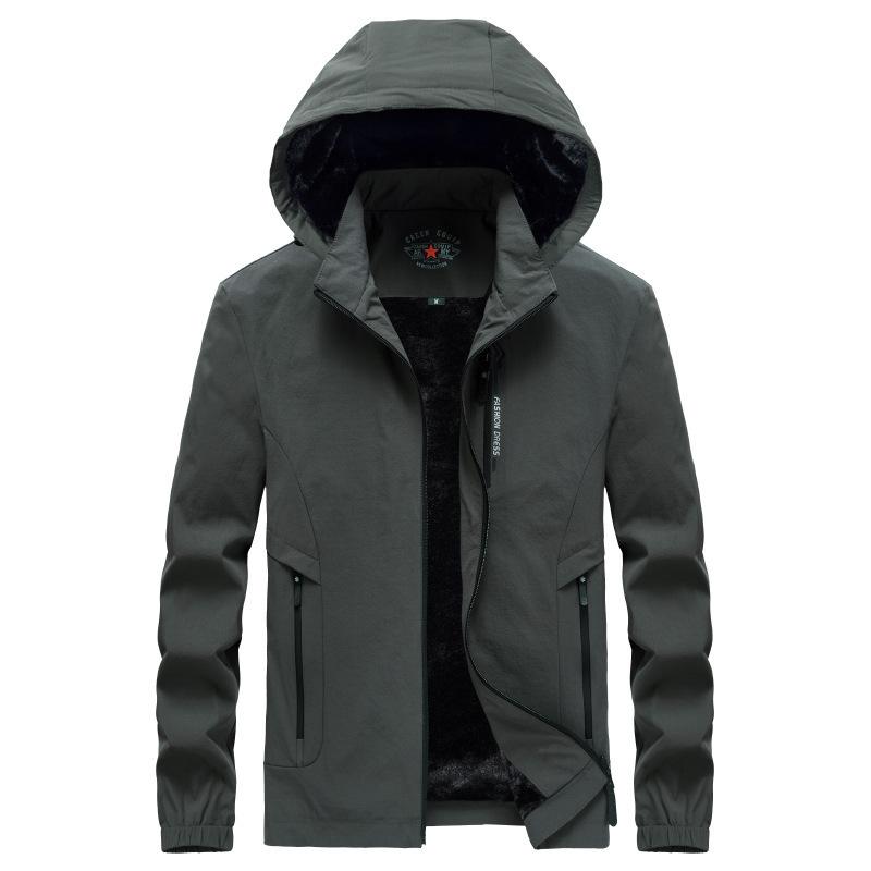 Autumn and Winter Outdoor Sports Windproof Warm Jacket Jacket Fleece Large Size Casual Men's Jacket