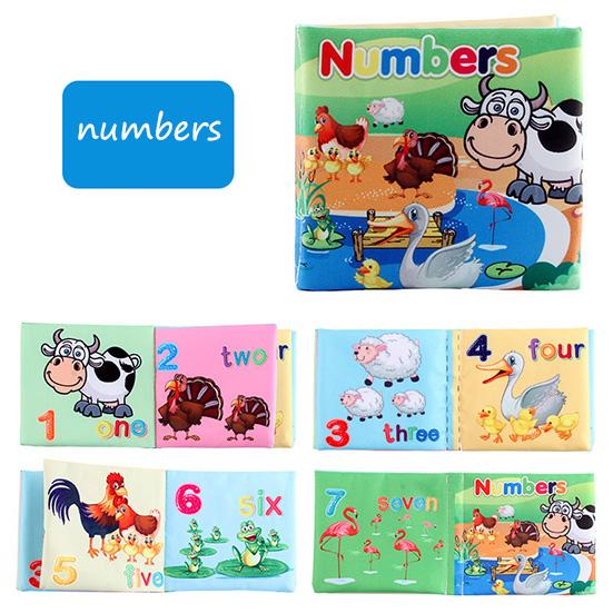 Dětská látková kniha Kniha raného vzdělávání Anglická látková kniha Zvířecí ocasy Poznávání Hračky pro rané vzdělávání