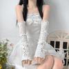 Cute Oversleeves Waste Soil Wind Gloves Bow Bandage Y2g Young Adult Series Cos Lolita Harajuku Sexy Lace Oversleeves