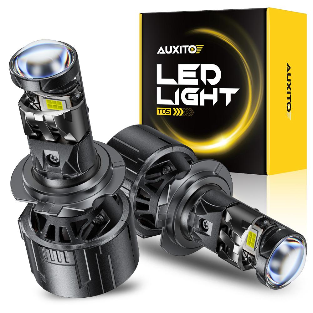AUXITO 2Pcs H7 LED Headlight Bulb With Projector Lens 25000LM 6500K White High Low Beam For Left Right Hand Drive Headlamp 12V H7