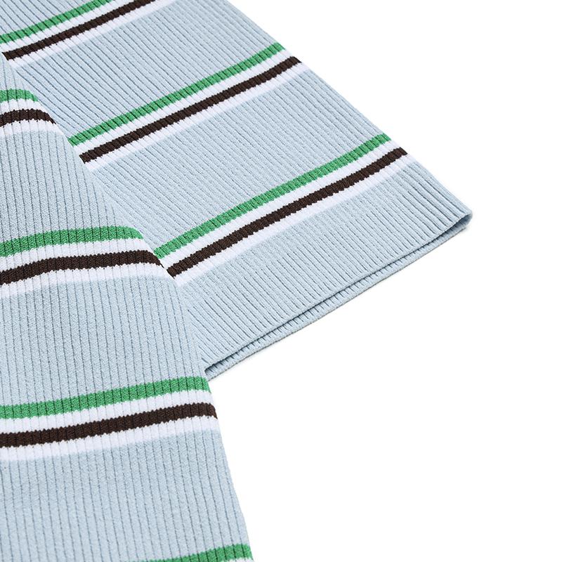 FILA Heritage Color Block Striped Vintage Knit Sweater Women tops F11W638411FZB